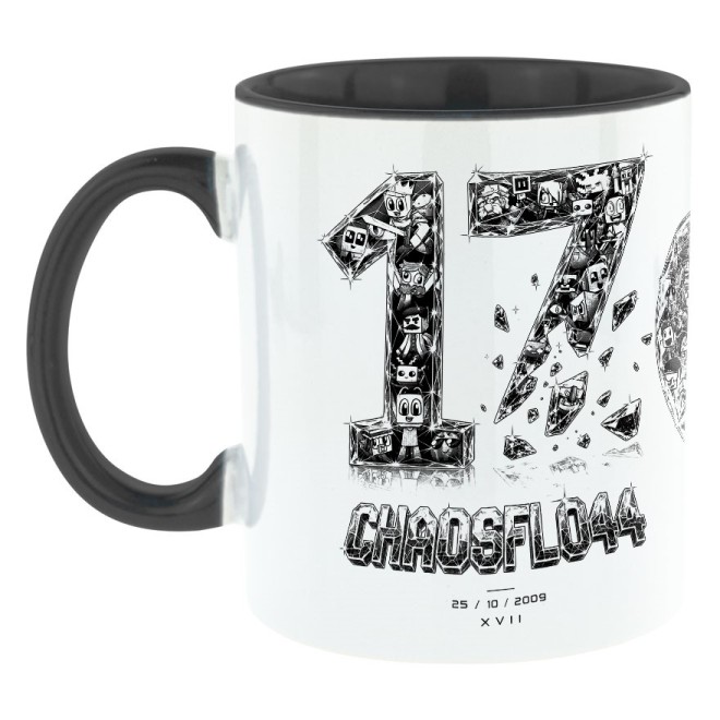Tasse bicolore « Design », 17 ans, noire