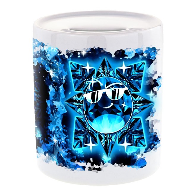 Team Melone Dunkel Diamant Spardose