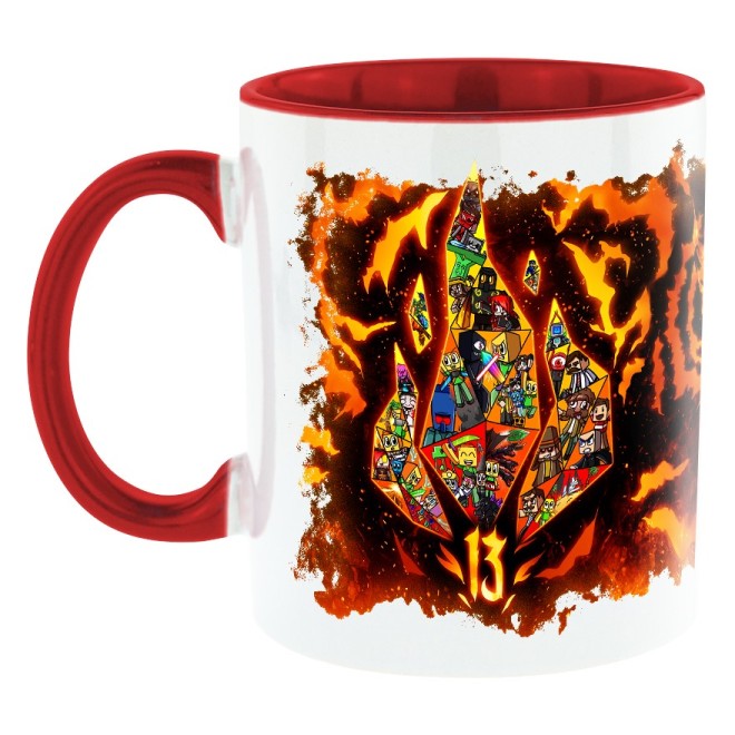 13 Jahre Design Bi-Color Tasse rot