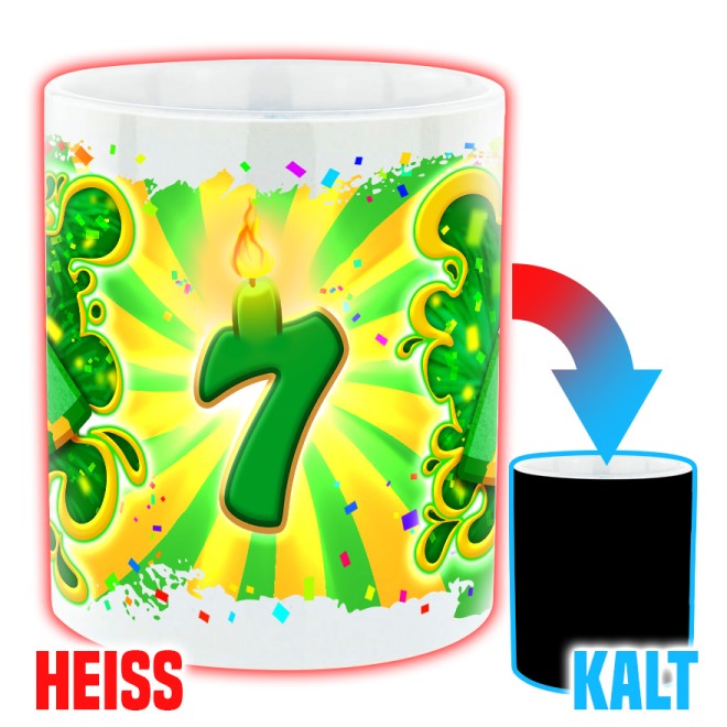 Saftig 7. Geburtstag Magic Mug