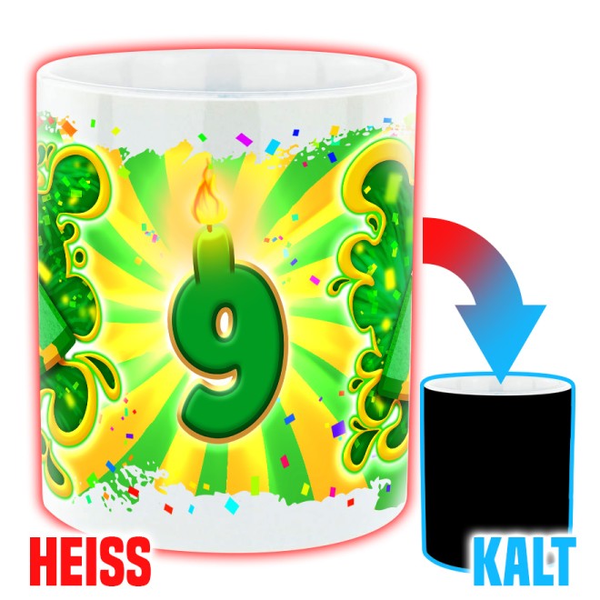 Saftig 9. Geburtstag Magic Mug