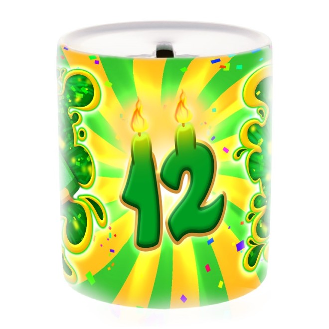 Salvadanaio succulento per il 12° compleanno