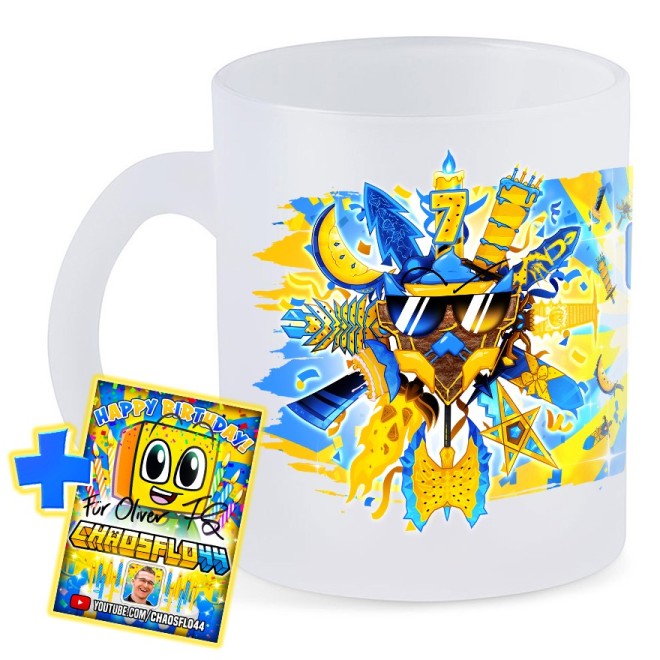 Totem 7. Geburtstag Tasse Glas SATIN