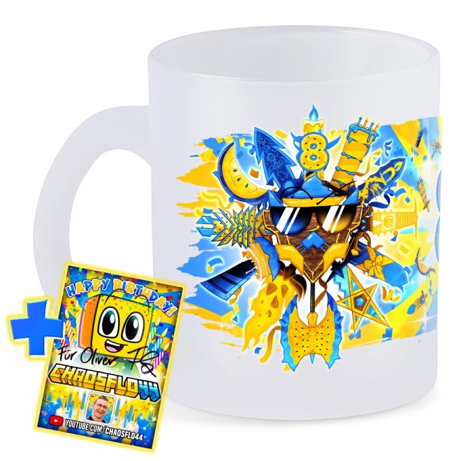 Totem 8. Geburtstag Tasse Glas SATIN