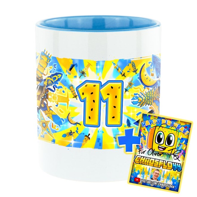 Totem 11. Geburtstag Bi-Color Tasse hellblau