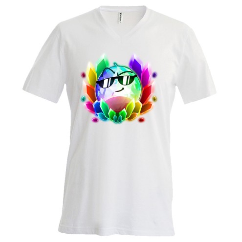 Team Melone Edelstein REGENBOGEN T-Shirt V-Neck