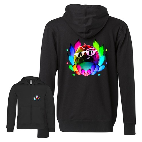 Team Melone DUNKEL-REGENBOGEN Hoodie-Jacke