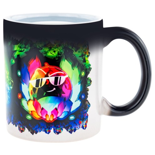Team Melone DUNKEL-REGENBOGEN Magic-Tasse schwarz (Bi-Color)