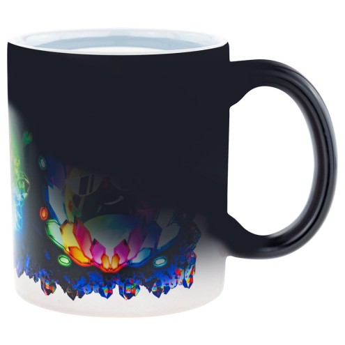 Team Melone DUNKEL-REGENBOGEN Magic-Tasse schwarz (Bi-Color)