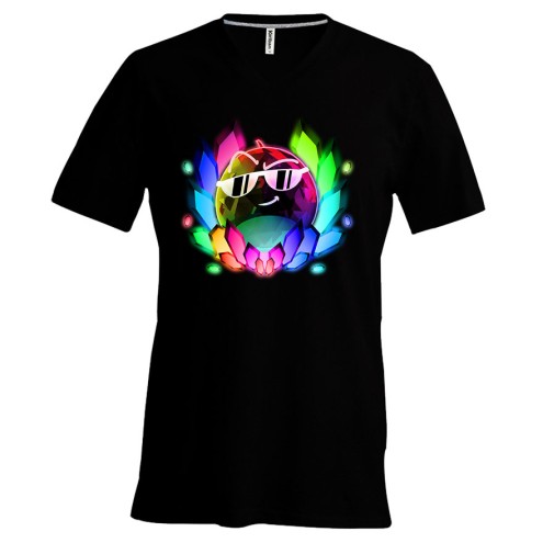 Team Melone DUNKEL-REGENBOGEN T-Shirt V-Neck