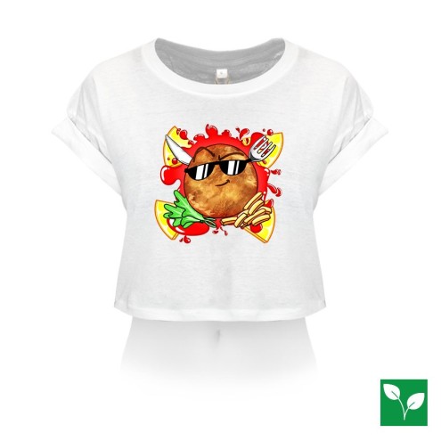 Team Melone Schnitzel Organic Crop T-Shirt women
