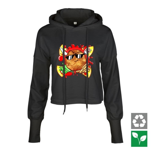 Team Melone Schnitzel Cropped Hoodie women