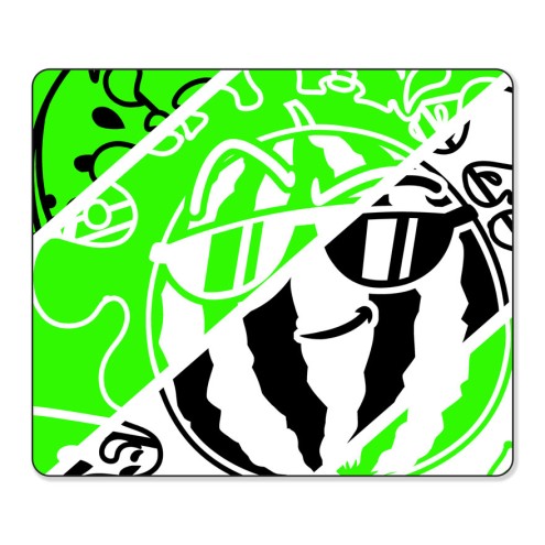 Team Melone schwarz/weiss Mousepad