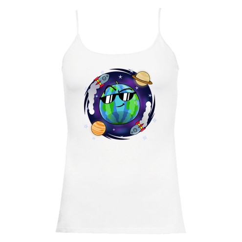 Team Melone WELTRAUM Girlie Spaghetti-Top