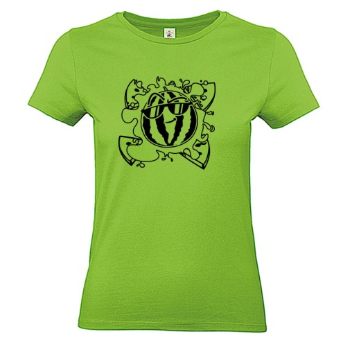 TEAM MELONE T-Shirt Girlie Shirt | schwarz