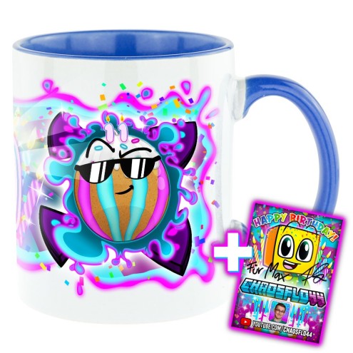 Team Melone 11. Geburtstag Bi-Color Tasse blau