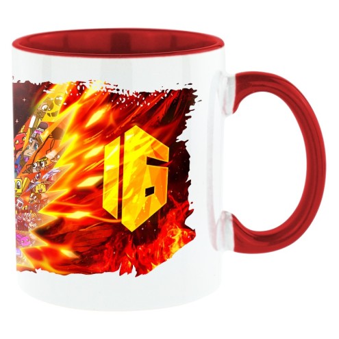 16 Jahre Design Bi-Color Tasse rot