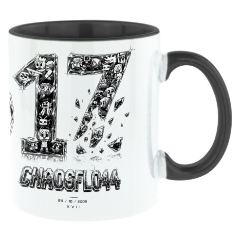 17 Jahre Design Bi-Color Tasse schwarz