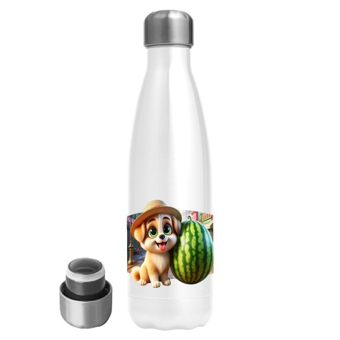Billy con il cappello di paglia bottiglia in acciaio inox 500ml