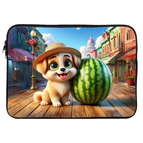 Billy con il cappello di paglia in neoprene per tablet o laptop