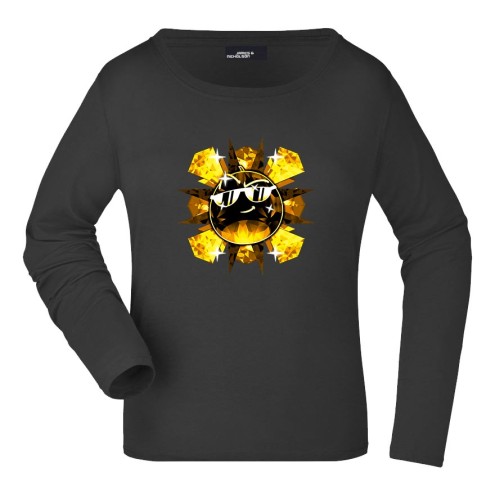 Team Melone Dunkel Gold Baumwoll Langarm Shirt women