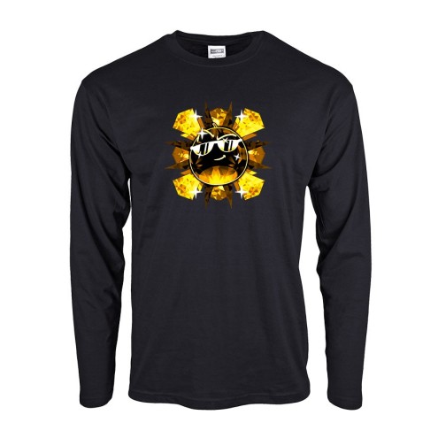 Team Melone Dunkel Gold Baumwoll Langarm Shirt