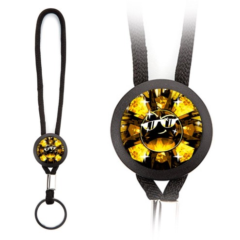 Anello portachiavi team melon oro scuro nero