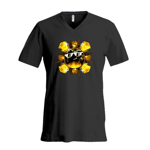 Team Melone Dunkel Gold Premium V-Neck T-Shirt
