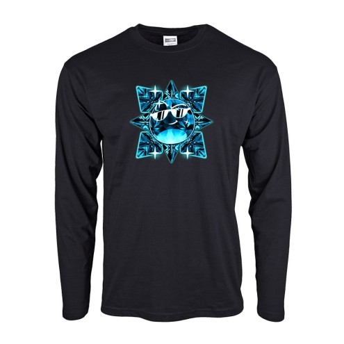 Team Melone Dunkel Diamant Baumwoll Langarm Shirt