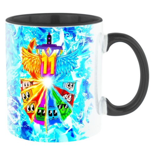 11 JAHRE Design Bi-Color Tasse schwarz