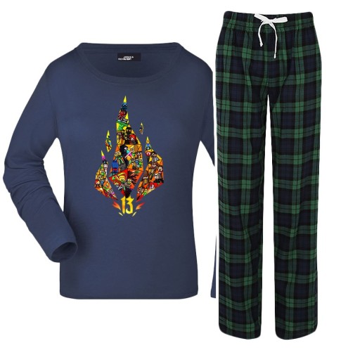 13 Jahre Design Damen Pyjama karo lang