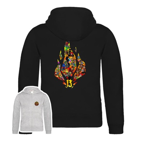 13 Jahre Design Basic Zipped Hoodie