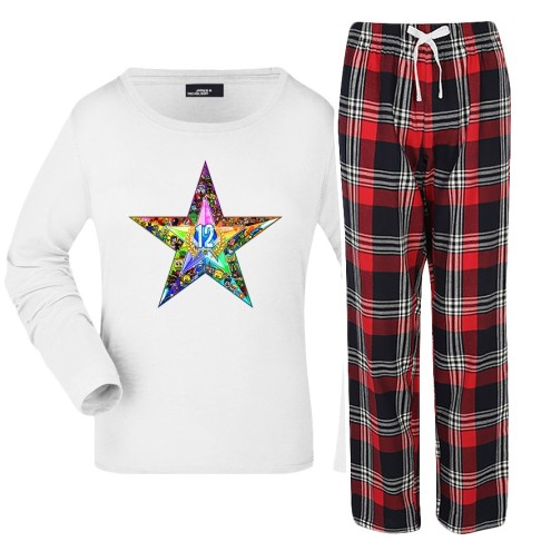 12 Jahre Design Damen Pyjama karo lang