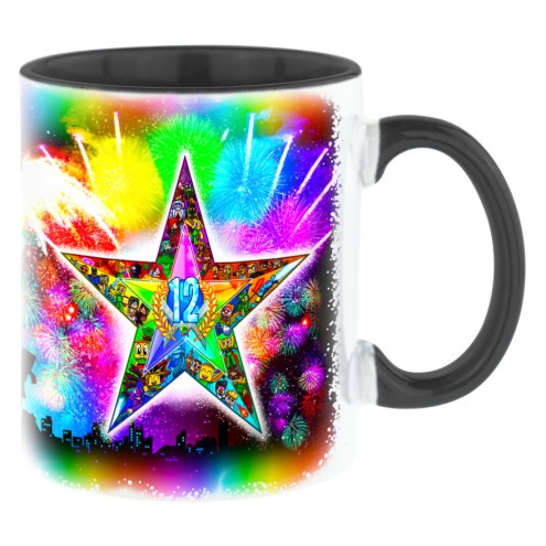 12 Jahre Design Bi-Color Tasse schwarz