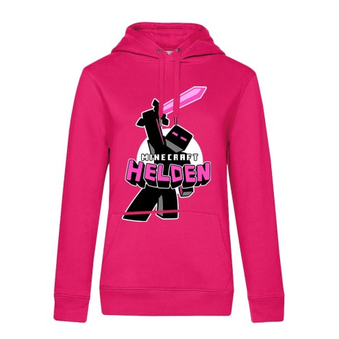 Felpa con cappuccio Heroes pink Premium donna