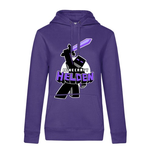 Felpa con cappuccio Heroes purple Premium donna