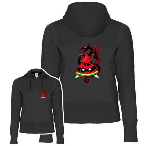 Felpa con cappuccio e cerniera Ninja Basic da donna