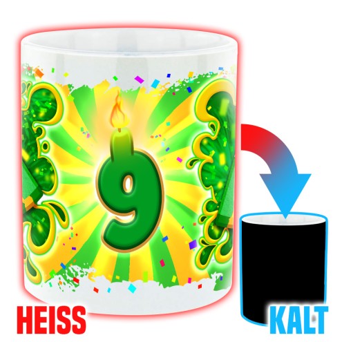 Saftig 9. Geburtstag Magic Mug