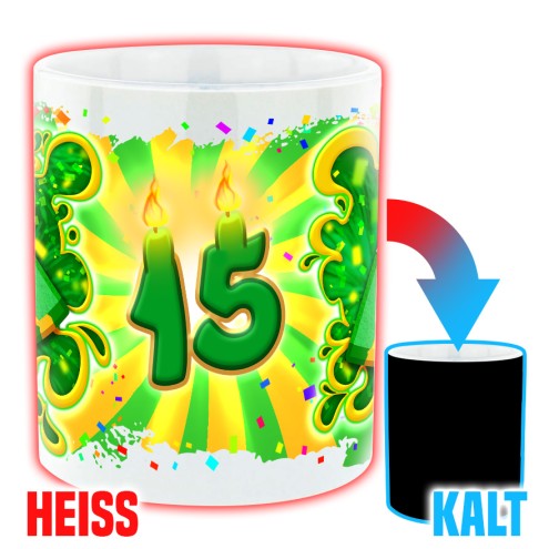 Saftig 15. Geburtstag Magic Mug