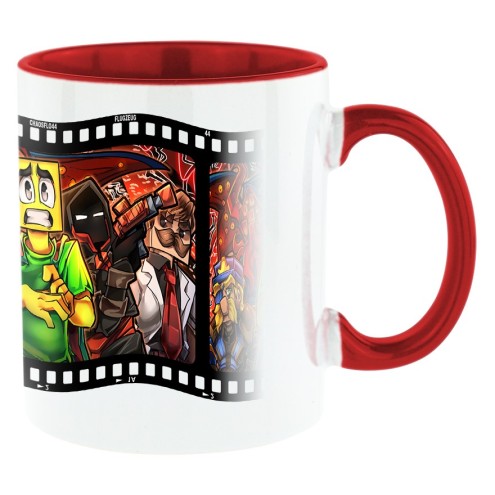 Flugzeug Bi-Color Tasse rot