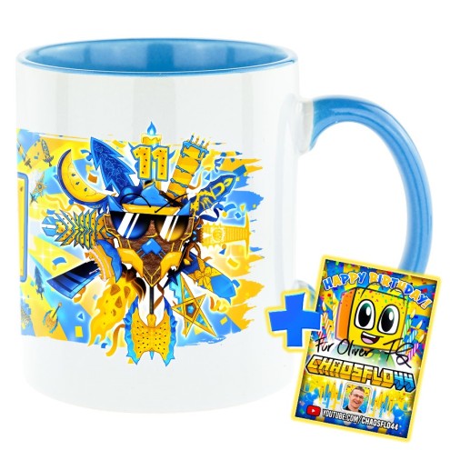 Totem 11. Geburtstag Bi-Color Tasse hellblau