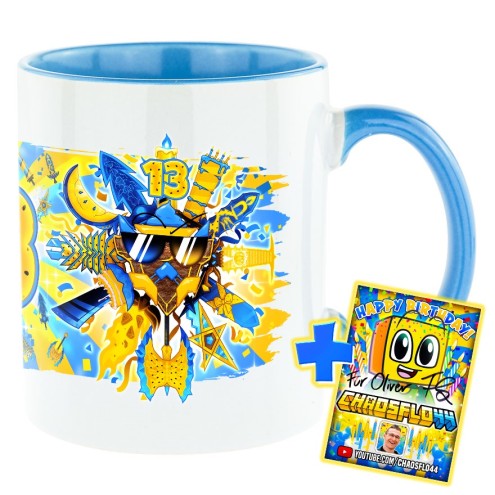 Totem 13. Geburtstag Bi-Color Tasse hellblau