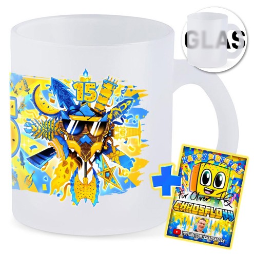 Totem 15. Geburtstag Tasse Glas SATIN