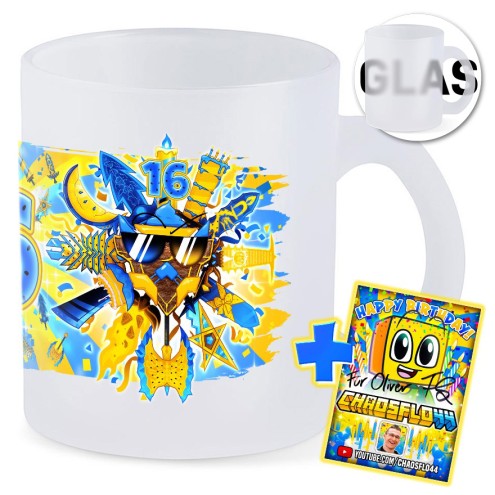 Totem 16. Geburtstag Tasse Glas SATIN