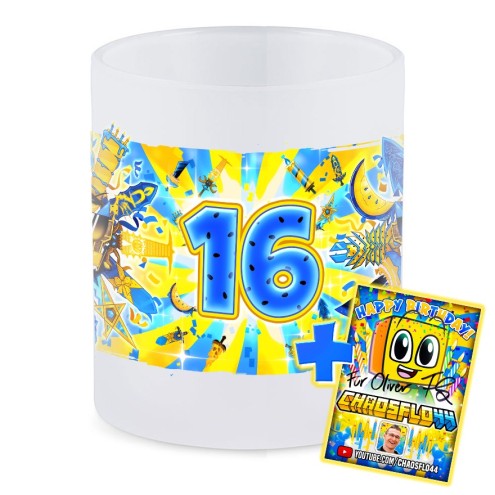 Totem 16. Geburtstag Tasse Glas SATIN
