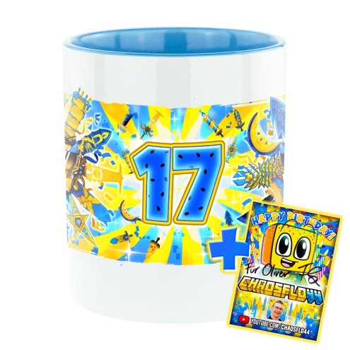 Totem 17. Geburtstag Bi-Color Tasse hellblau