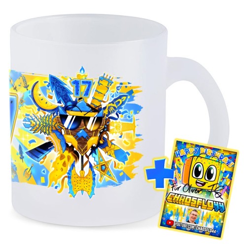 Totem 17. Geburtstag Tasse Glas SATIN