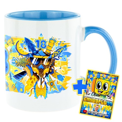 Totem 18. Geburtstag Bi-Color Tasse hellblau