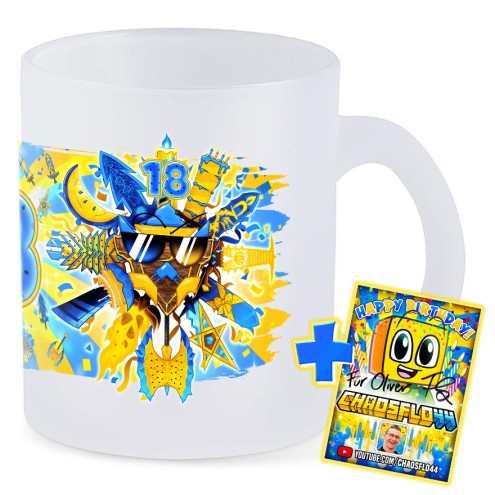 Totem 18. Geburtstag Tasse Glas SATIN