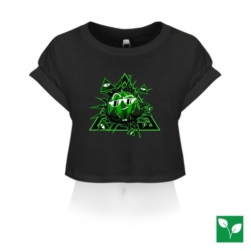 Team Melone Dunkel Illuminati Organic Crop T-Shirt women